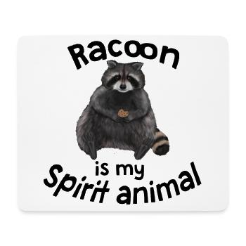 Raccoon - my spirit animal - Mouse Pad (horizontal) - white - Front