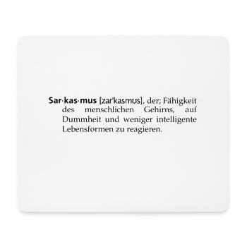 Sarkasmus - Definition - Mousepad (Querformat) - Weiß - Vorne