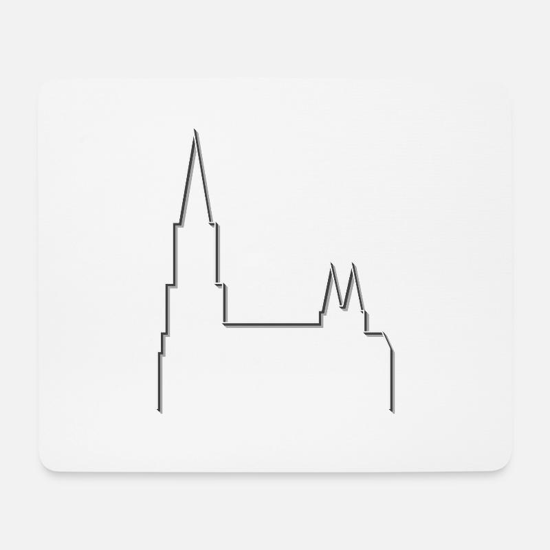 Ein Symbol für Ulm: das Ulmer Münster - Mousepad (Querformat) - Weiß