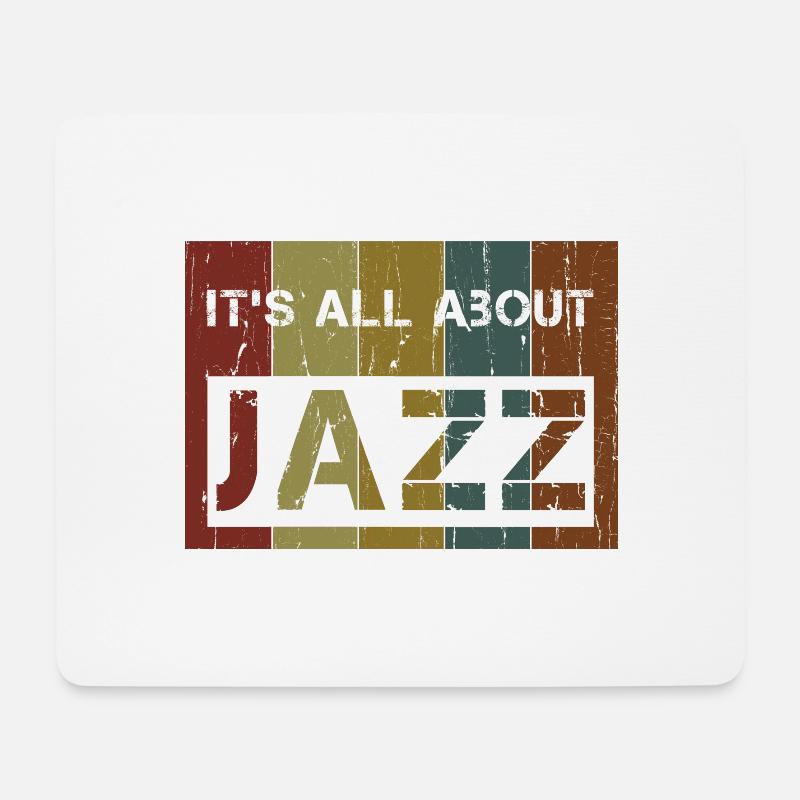 It' all about jazz - Mousepad (Querformat) - Weiß