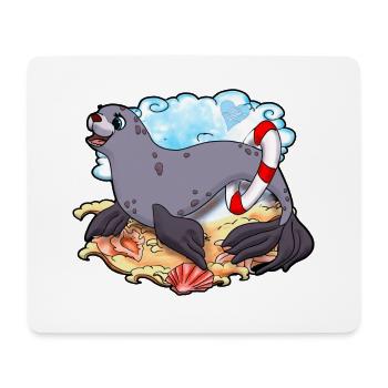 Süße Robbe |Yolo-Artwork - Mousepad (Querformat) - Weiß - Vorne