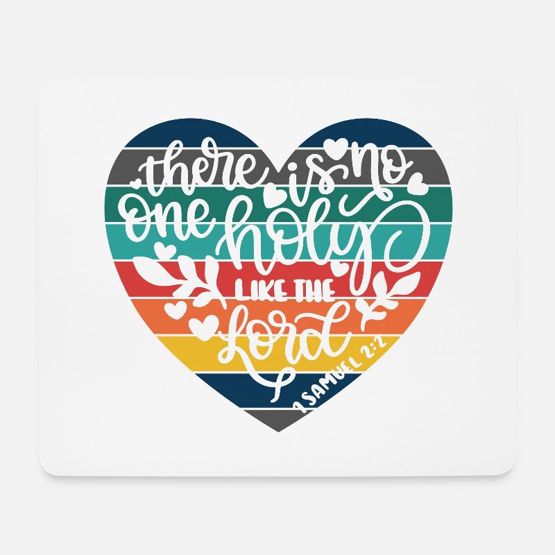 Christlicher Plan Niemand heilig wie der Herr - Mousepad (Querformat) - Weiß