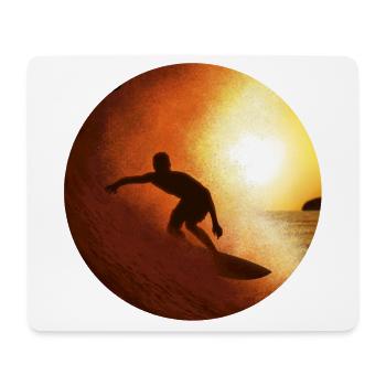 Surf sur les vagues - Tapis de souris (format paysage) - blanc - Devant