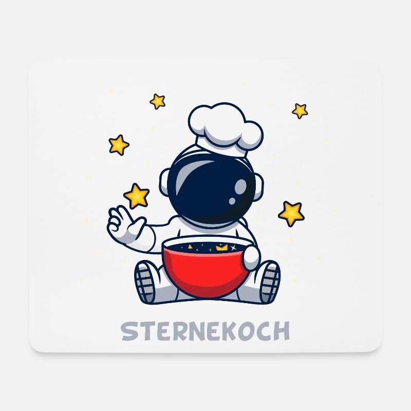 SterneKoch (Sternchen-Suppe-Edition) - Mousepad (Querformat) - Weiß
