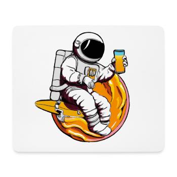 astronaute qui surf sur un jus d'orange - Tapis de souris (format paysage) - blanc - Devant
