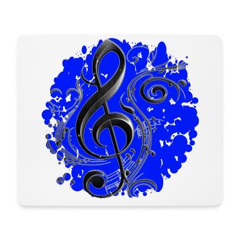La clef fait partie de la notation musicale - Tapis de souris (format paysage) - blanc - Devant