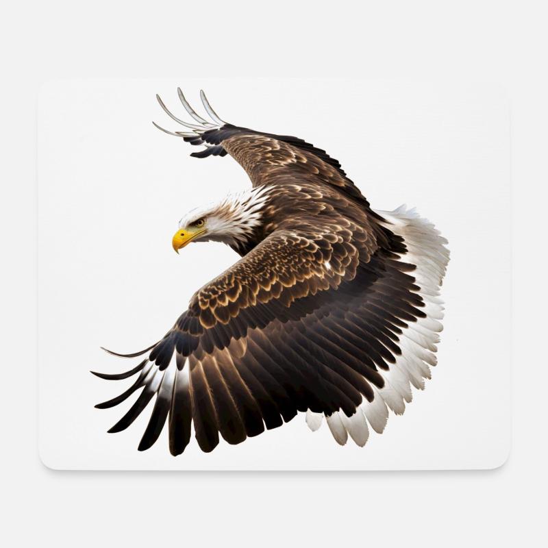 Seeadler leben in Europa, Asien und Nordamerika - Mousepad (Querformat) - Weiß
