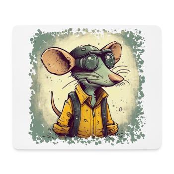 Rats see poorly but can smell well - Mouse Pad (horizontal) - white - Front