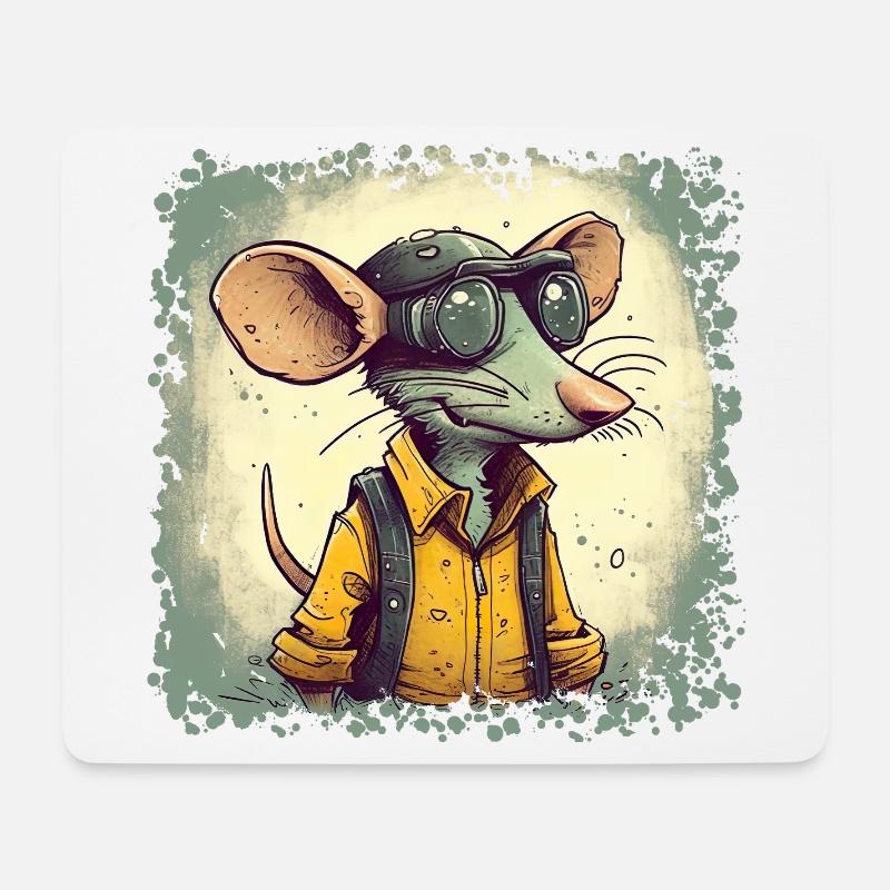 Ratten sehen schlecht aber können gut Riechen - Mousepad (Querformat) - Weiß