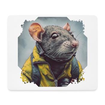 The sense of smell of rats is very sensitive - Mouse Pad (horizontal) - white - Front