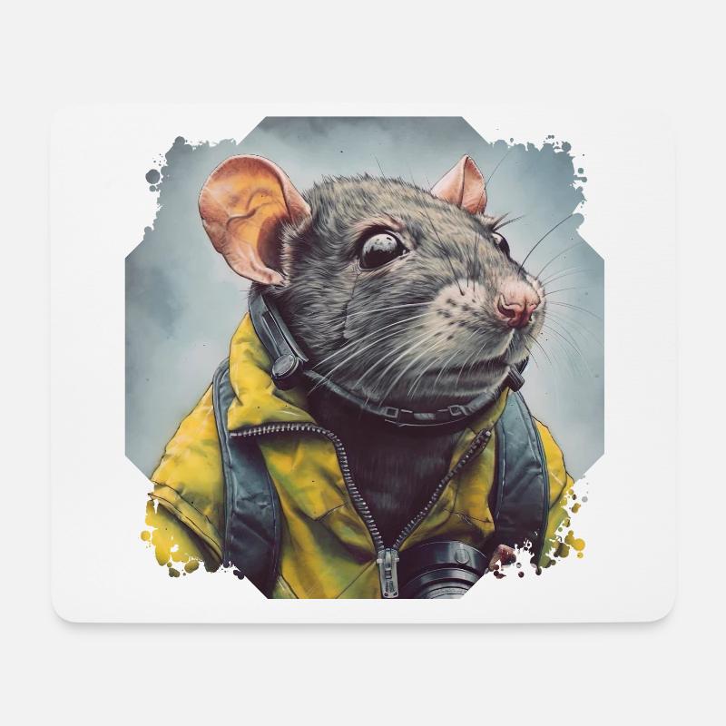 Der Geruchssinn von Ratten ist sehr empfindlich - Mousepad (Querformat) - Weiß