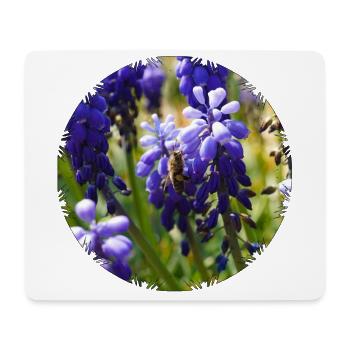 The scent of hyacinths magically attracts bees - Mouse Pad (horizontal) - white - Front