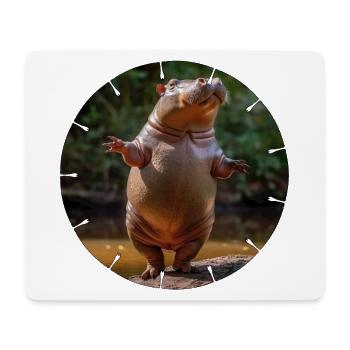 A hippopotamus dares to dance - Mouse Pad (horizontal) - white - Front