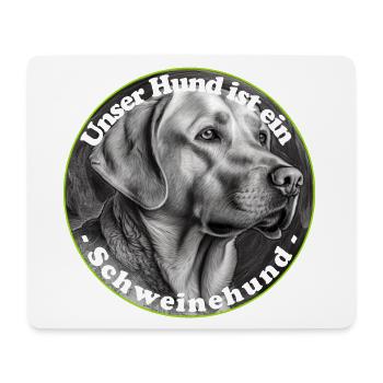 Den inneren Schweinehund besiegen - Mousepad (Querformat) - Weiß - Vorne