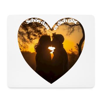 Schön dass es dich gibt, sagen zwei Verliebte - Mousepad (Querformat) - Weiß - Vorne