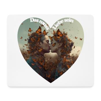 Das muss Liebe sein - Mousepad (Querformat) - Weiß - Vorne