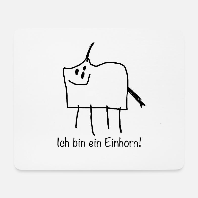 Ich bin ein Einhorn - Mousepad (Querformat) - Weiß