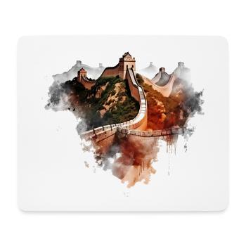 Grande Muraille de Chine AZNXt45K 8x - Tapis de souris (format paysage) - blanc - Devant