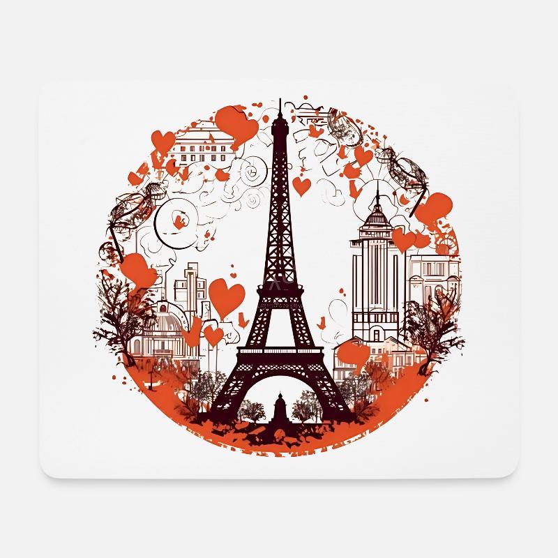 Die Liebe zur Kunst ist in Paris allgegenwärtig - Mousepad (Querformat) - Weiß