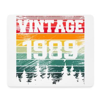 1989 Vintage 1989 Retro Birthday Gift - Mouse Pad (horizontal) - white - Front