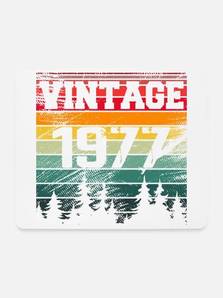 1977 Vintage Geburtstagsgeschenk 1977 Retro - Mousepad (Querformat) - Weiß