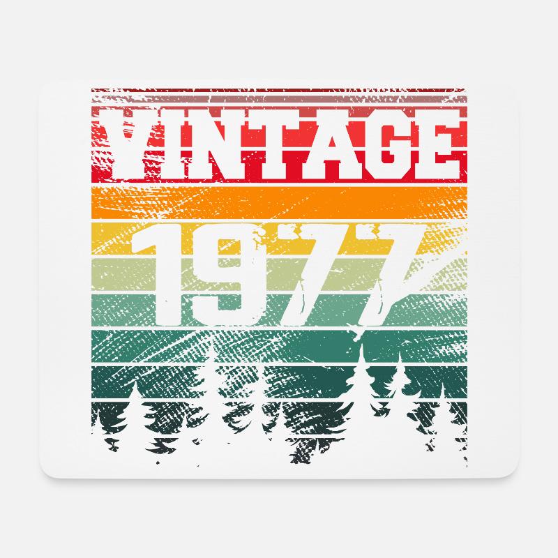 1977 Vintage Geburtstagsgeschenk 1977 Retro - Mousepad (Querformat) - Weiß