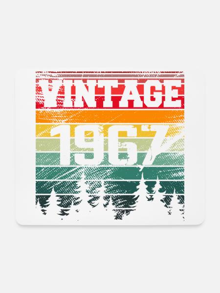 1967 Vintage 1967 Retro Geburtstagsgeschenk - Mousepad (Querformat) - Weiß