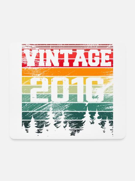 2016 Vintage Geburtstagsgeschenk 2016 Retro - Mousepad (Querformat) - Weiß