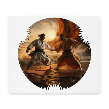 Karatekämpfer sind körperlich fit - Mousepad (Querformat) - Weiß - Vorne