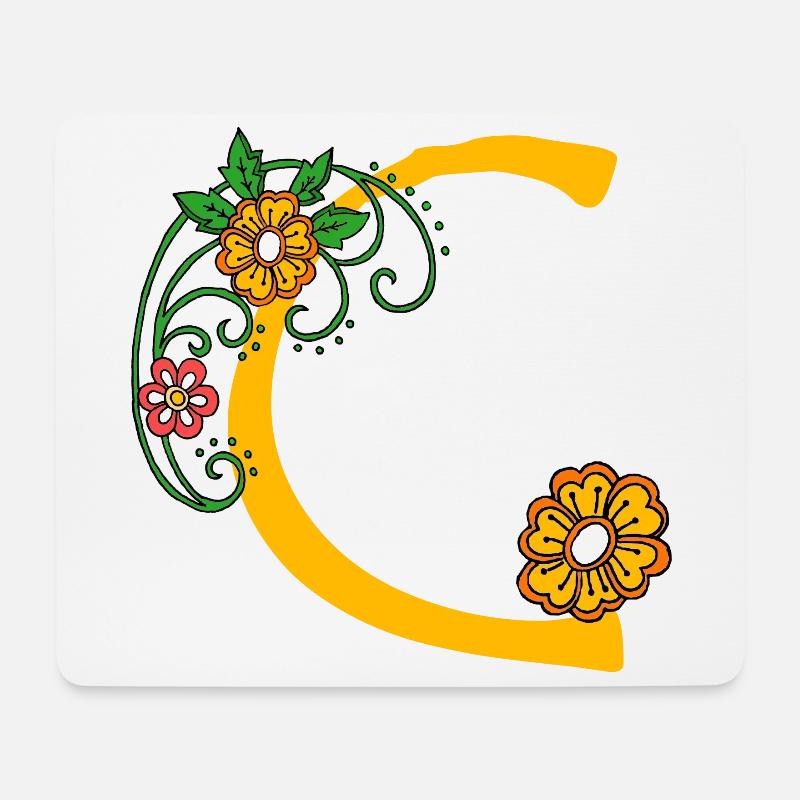 blume30 c - Mousepad (Querformat) - Weiß