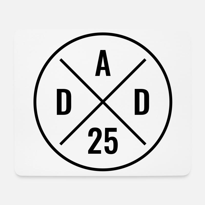 Dad 25 Baby Vater Vatertag Geschenk Papa 2025 - Mousepad (Querformat) - Weiß