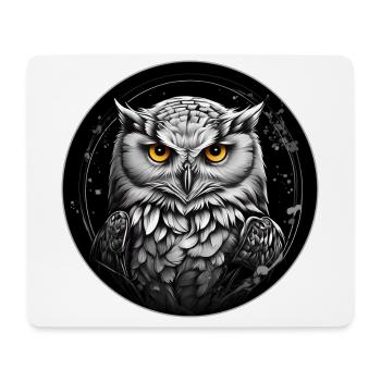 Snowy Owl Portrait Snowy Owl Owl Graphic - Mouse Pad (horizontal) - white - Front