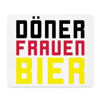 Döner Frauen Bier - Mousepad (Querformat) - Weiß - Vorne