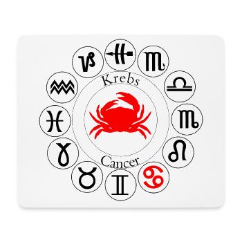 Cancer du zodiaque - Tapis de souris (format paysage) - blanc - Devant