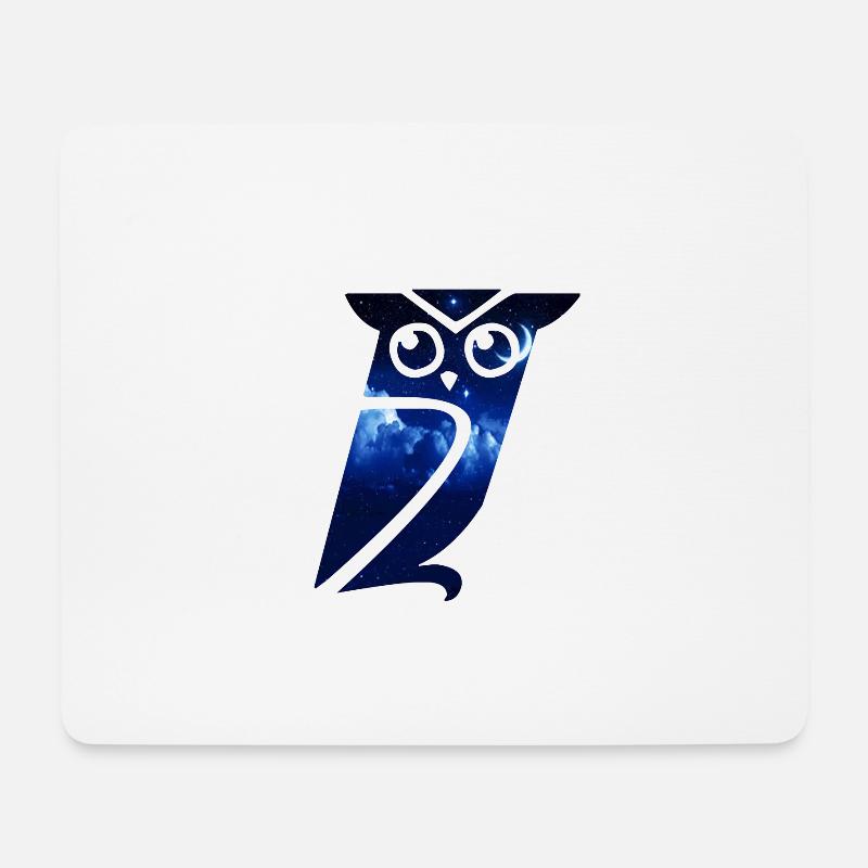 Coole Süß aussehende Eule - Mousepad (Querformat) - Weiß