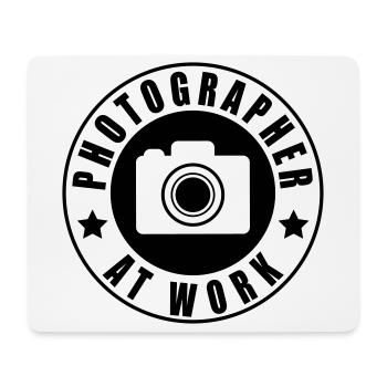 Photographer at work - Tapis de souris (format paysage) - blanc - Devant