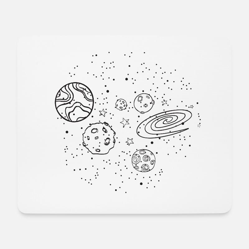 Sternenhimmel - Space - Raumfahrt - Planeten - Mousepad (Querformat) - Weiß