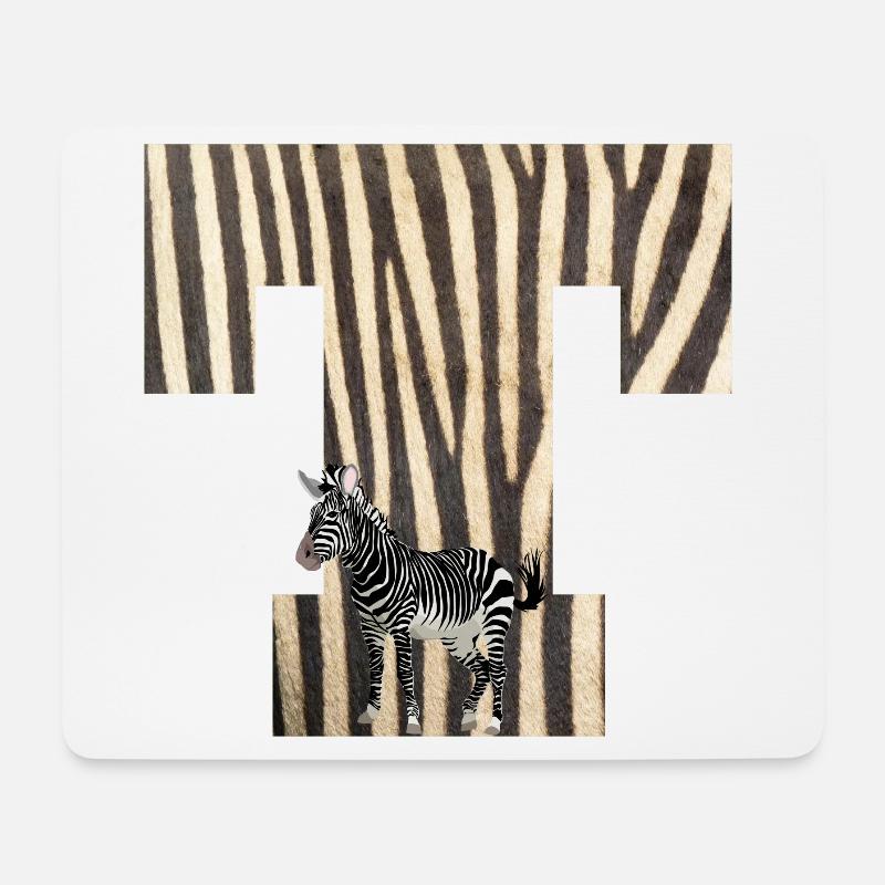 zebra t - Mousepad (Querformat) - Weiß