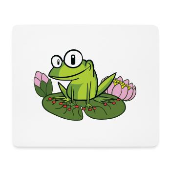 Verrückter Frosch - Mousepad (Querformat) - Weiß - Vorne
