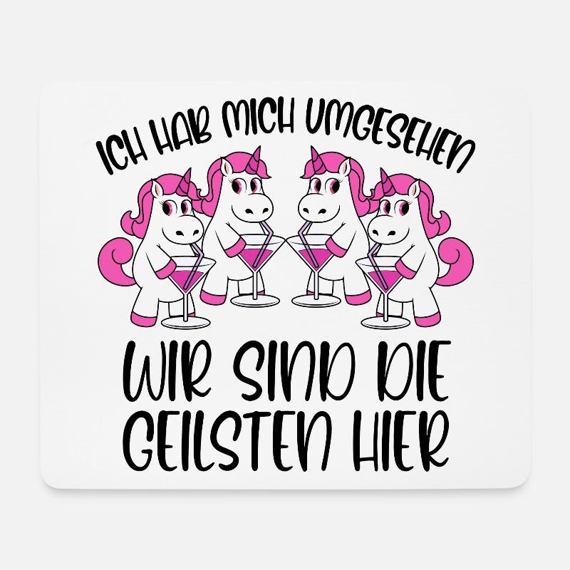 Ich hab mich umgesehen Wir sind die Geilsten hier - Mousepad (Querformat) - Weiß