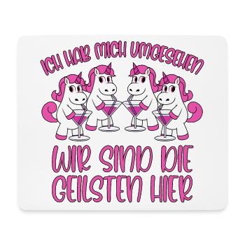 Mallorca Sprüche Die Geilsten hier Einhorn Party - Mousepad (Querformat) - Weiß - Vorne