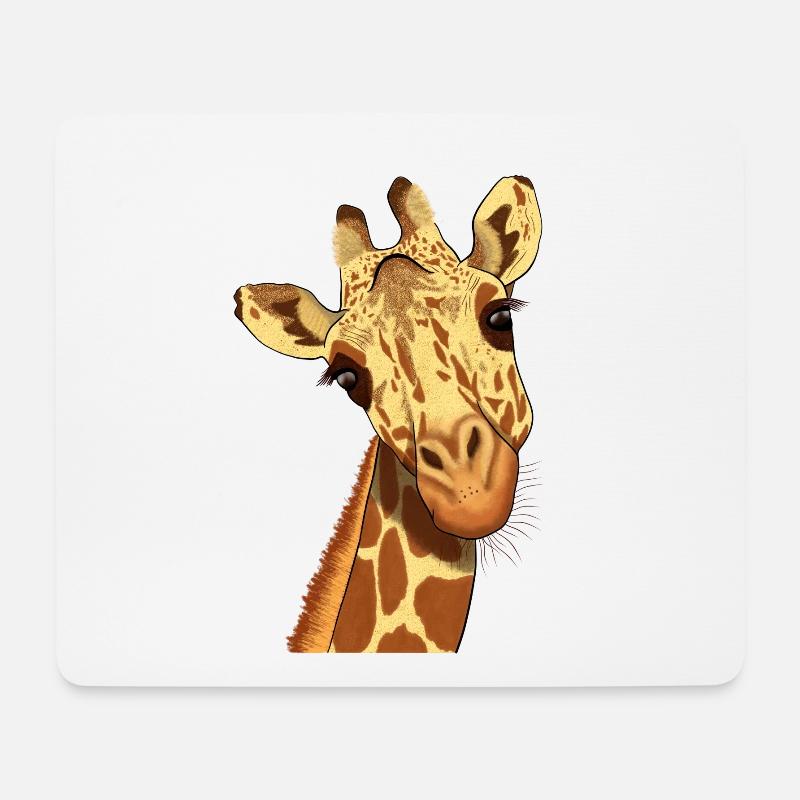 Giraffe - Mousepad (Querformat) - Weiß
