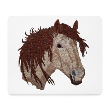 Cheval, tête de cheval, chevaux - Tapis de souris (format paysage) - blanc - Devant