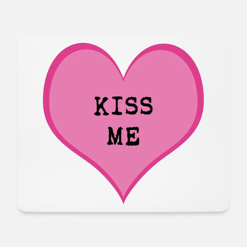 Kiss me - Mouse Pad (horizontal) - white