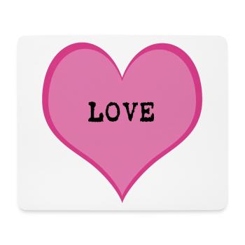 LOVE - Mouse Pad (horizontal) - white - Front