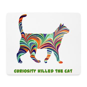 Cat with saying E 7 - Mouse Pad (horizontal) - white - Front