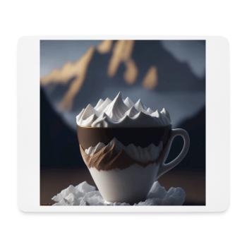 Tolle Tasse Kaffee, ungewöhnliches Design - Mousepad (Querformat) - Weiß - Vorne