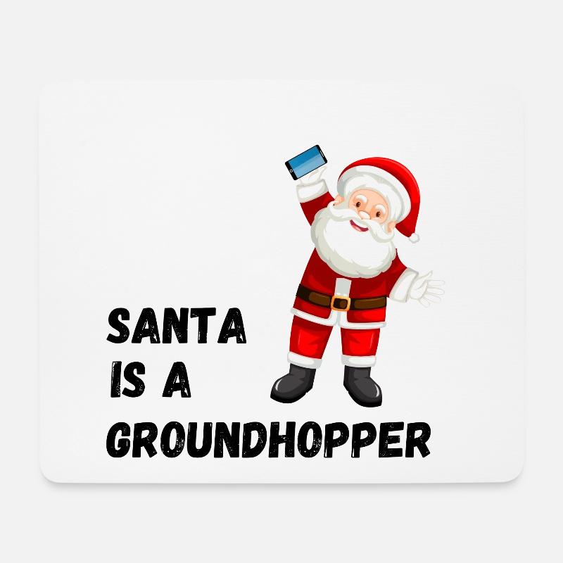 Santa is a Groundhopper - Mouse Pad (horizontal) - white