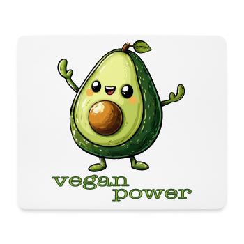 Vegan Power - Avocado - Mouse Pad (horizontal) - white - Front