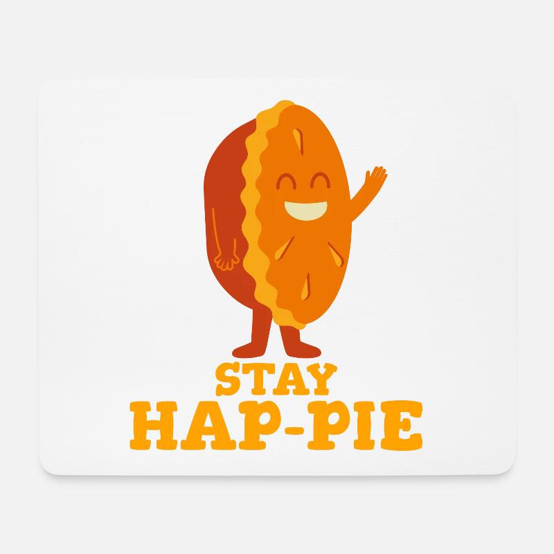 Stay Hap-Pie: Ein Stück Freude - Mousepad (Querformat) - Weiß